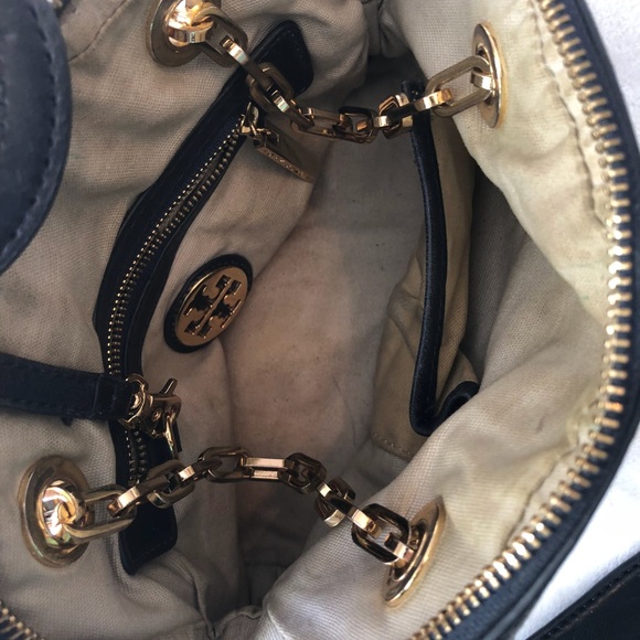 Tory Burch Navy Gold Chain Purse - Picture 7 of 11